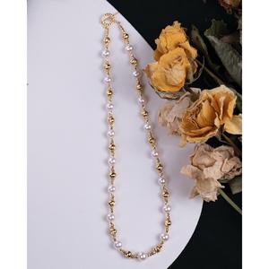 Collar de Perlas de Agua Dulce Naturales con Ojo de Gato y Cielo Estrellado, Chapado en Oro de 14k, Estilo Otoño/Invierno - Product Image 3