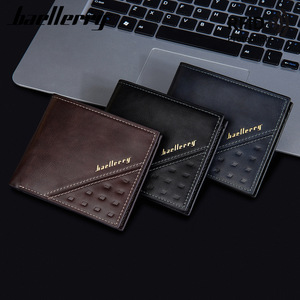 Baellerry <b>Men's</b> Tri-Fold <b>Wallet</b> Anti-Theft Solid Color Leather <b>Wallet</b> Everyday Use - Product Image 1
