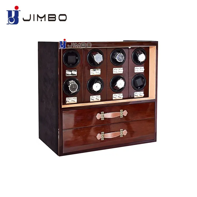 JIMBO Factory direct custom PU Leather jewelry luxury automatic watch winder safe