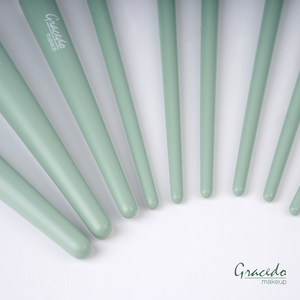 Ensemble de 9 pinceaux de <span class=keywords><strong>maquillage</strong></span> en poils synthétiques Gracedo, style vert clair frais, pour le visage et le correcteur, livraison directe d'usine, faible MOQ - Product Image 6