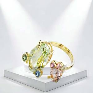 <span class=keywords><strong>Bague</strong></span> Éternité en Argent Sterling 925 avec Zircons Rouges, Roses et Blancs, Motif Nœuds, pour Femme, Bijou de Fiançailles, Design Ouvert, pour Mariage, Anniversaire, Fête - Product Image 3