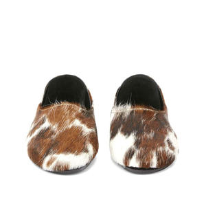 Ciabatte da donna estive personalizzate con motivo leopardato Sexy con mezza copertura in pelliccia di cavallo <span class=keywords><strong>scarpe</strong></span> basse che ammortizzano la tendenza della moda primavera invernale - Product Image 3