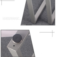 Pied de table épaissi, support de table de conférence de bureau, cadre de table à grande plaque, pied de table en métal verni, support de pied de table en fer