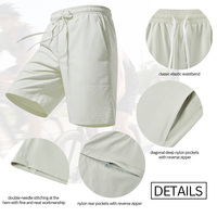 Pantalones Cortos Deportivos para Hombre, Resistentes al Agua, 90% Nailon, 10% Elastano, Cierre YKK, Elásticos en 4 Direcciones, para Senderismo y Gimnasio