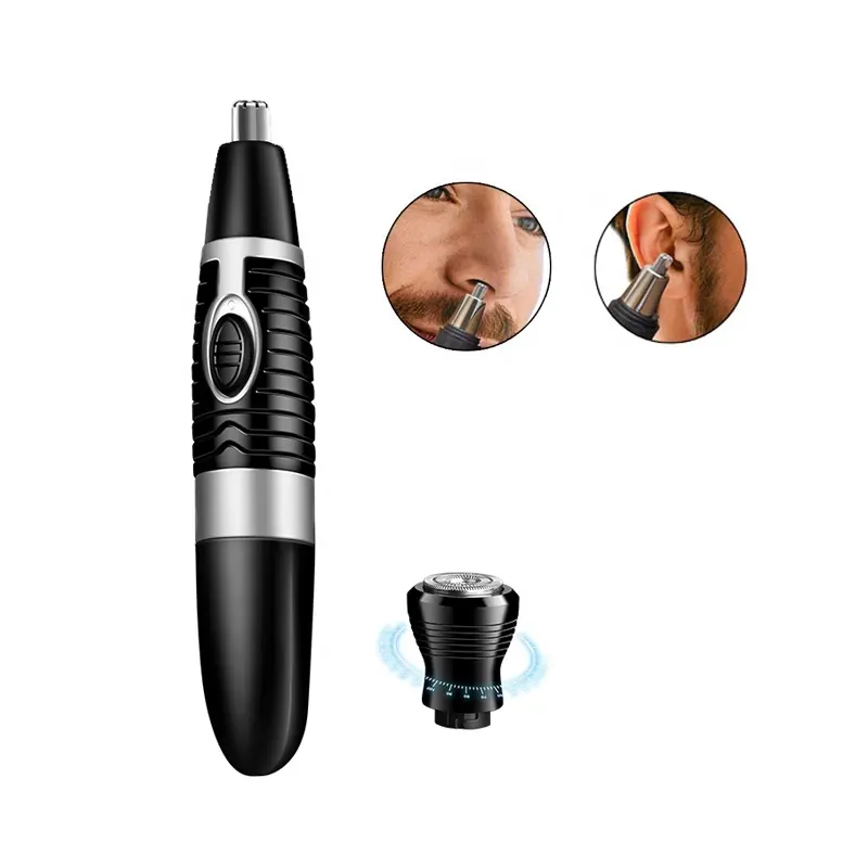 Kemei PG 5001popular battery model IPX7 Black 2 in1skin nose ear beard trimmer shaver for men ear eyebrow cleaner device