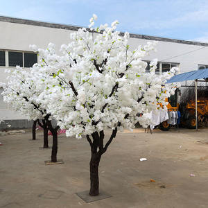 Arbre de cerisier artificiel de haute qualité, grand, décoratif, en plastique, fleurs de cerisier blanches, cerisier haut de gamme - Product Image 2