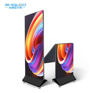 Folding Advertising Machine Indoor P2.5 Portable Poster Screen 3840HZ HD 4K