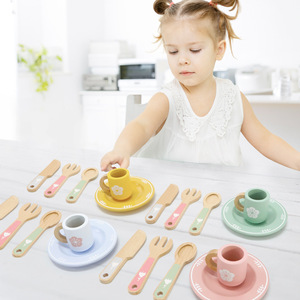 Juego de Platos de Madera para Niños, Juguete Interactivo de Simulación de Cocina para el Aprendizaje Temprano - Product Image 3