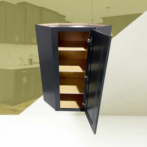 US Quick Delivery Solid Wood Shaker Kitchen Cabinet Warehouse Free Shipping Kitchen Wall Corner Cabinets With 1 Door & 3 Shelves - Product Image 1