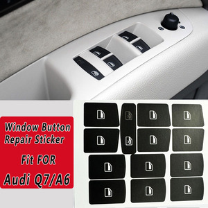 Autocollants de réparation pour boutons de fenêtre Audi A6 A6L Q7, adhésifs en PVC noir, rectangulaires, sécurité - Product Image 5