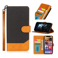 Coque de téléphone portable, étui à rabat de luxe avec revêtement en cuir, pour iPhone 13 Pro Max