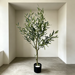 Arbre d'<span class=keywords><strong>olivier</strong></span> artificiel de luxe sans fruits, 125 cm, <span class=keywords><strong>en</strong></span> plastique écologique, <span class=keywords><strong>pour</strong></span> intérieur et extérieur, feuilles réalistes, design durable, décoration intérieure - Product Image 4