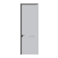 Porte intérieure moderne minimaliste en bois composite avec revêtement CPL, idéale pour résidences et hôtels – Offre spéciale Alibaba