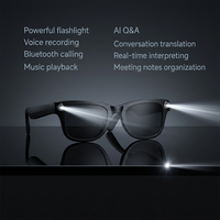 Gafas Inteligentes con IA sin Cámara, con Música, Linterna, Traducción de Texto y Voz en Varios Idiomas, Gafas de Sol Bluetooth para Vacaciones, OEM