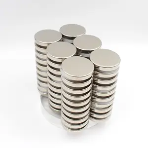 Cheaper Magnetic Force Cube Rare Earth Disc N35 N52 Magnet Shape Round Silver Flat Circle Magnets