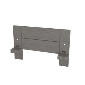 Ensemble de chambre à coucher Queen en panneaux de bois modernes pour hôtel - Product Image 1