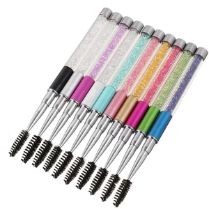 Metal pequeño portátil extensión <span class=keywords><strong>de</strong></span> <span class=keywords><strong>pestañas</strong></span> espuma champú cepillos maquillaje viaje Nylon Spoolie varita rímel cepillo <span class=keywords><strong>de</strong></span> <span class=keywords><strong>pestañas</strong></span> con tapa - Product Image 3