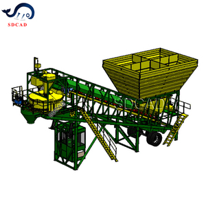Centrale à béton portative haute efficacité 60m3/h avec filtre à sacs anti-poussière pour la construction - Product Image 1