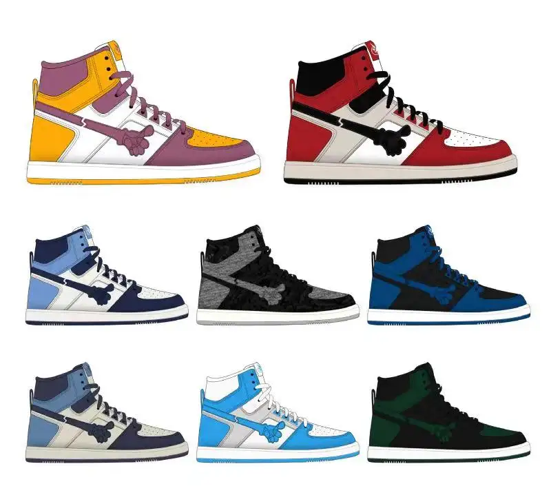 Custom zapatillas retro 1 4 sneakers outdoor exercise shoes large size basketball fashion design men basketball shoes
