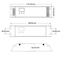 Décodeur DMX PWM à tension constante à entrée DC12V-36V 8A * 4 canaux 32A D4-P sélectionnable en fréquence avec décodeur RDM à affichage numérique