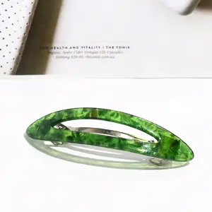 green marble hair clips for women acrylic hair clip 2022 cellulose acetate clips hair barrettes multi color custom hairclips