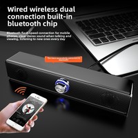 Tarjeta USB portátil profesional de alta calidad 2025, altavoz BT de Audio inalámbrico, barra de sonido LED RGB para ordenadores de juegos, uso de escritorio