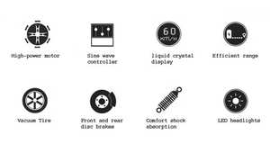 Motocicletas Eléctricas de 60V 72V 20AH 32AH 1200W 1500W 2000W con Cajas de Carga y Entrega - Product Image 5