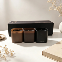Ensemble cadeau de bougies parfumées de qualité supérieure Witoyou, dans un coffret cadeau pour Noël, en verre carré mat, sans cire minérale de paraffine, vente en gros