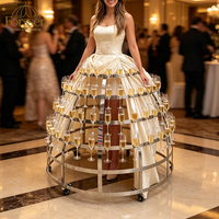 Support à champagne pour mariage, présentoir à robes, support à champagne mobile en métal, idéal pour les fêtes, les boîtes de nuit et les bars