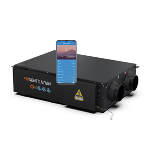 Séparateur d'air MVHR monté au plafond 33L/D, sécheur d'air à haute pression, ventilateur <span class=keywords><strong>de</strong></span> ventilation à récupération <span class=keywords><strong>de</strong></span> chaleur HRV avec contrôleur Wifi, unité 2 en 1 - Product Image 1