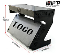 Flight case Pioneer XDJ en aluminium, résistant à l'eau et aux chocs, avec support en Z pour contrôleur DJ et ordinateur portable, personnalisable