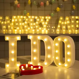 Fabbrica Luces led tendone luci 26 lettere segno lampada a batteria numeri caldi luce notturna per matrimonio propongono natale