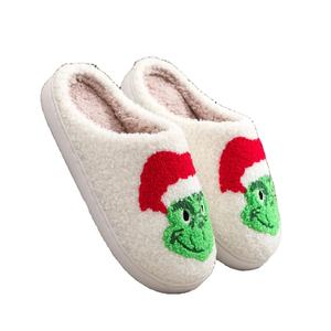 Nouvelles pantoufles thermiques douces populaires pour Noël 2023, cadeaux d'intérieur pour femmes et hommes, plateforme extérieure, hiver, blanches, imprimés animaux moelleux - Product Image 4