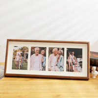 Marco de Fotos Creativo Frame Deli, Combinación Ecológica, Impresión UV en Madera con Forma de Alien 3D, 4 Colores, Soporte para Montaje en Pared, para el Hogar