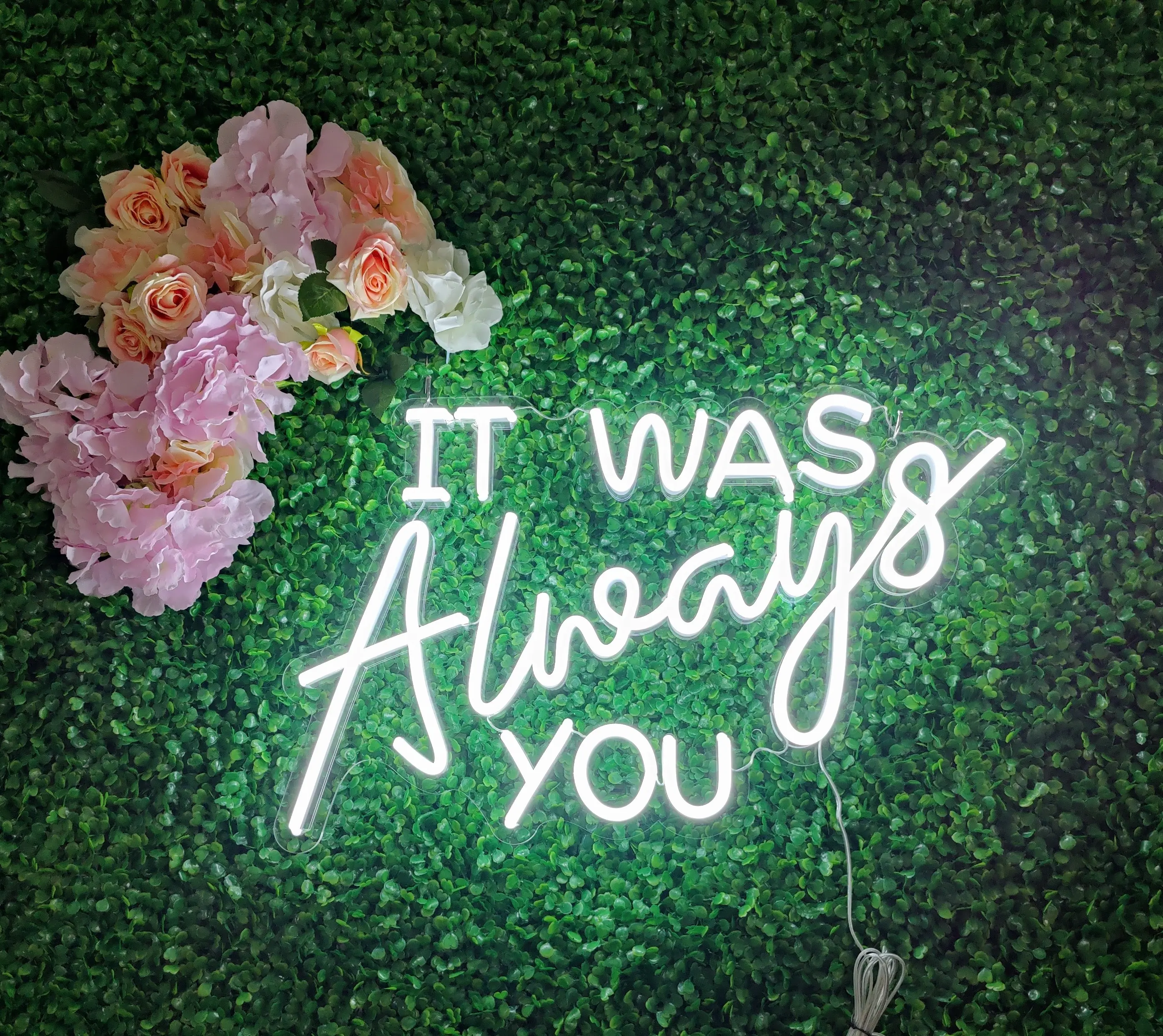 Koncept New Arrival Neon Light Shop Advertising LOGO It Was Always You Neon Sign Electronic Signs Letter Bar Drop Shipping