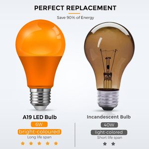 LED Plastic Orange <b>Light</b> Bulb Indoor Decorative <b>Christmas</b> Party <b>Lights</b> IP65 Remote Control <b>Battery</b> Powered - Product Image 3