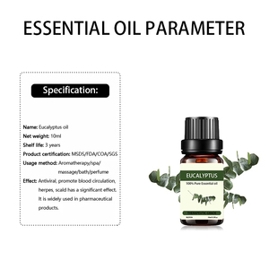 น้ำมันหอมระเหยยูคาลิปตัสออร์แกนิกบริสุทธิ์100% สารกัน<span class=keywords><strong>ยุง</strong></span>ธรรมชาติมีกลิ่นสดชื่นสำหรับผิวของเหลว10มล. - Product Image 4