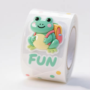 Pegatina Adhesiva de Resina Epoxi con Diseño de Dibujos Animados Personalizados, Calcomanías Epoxi Redondas con Logotipo en Forma de Domo, Resistentes al Agua - Product Image 3