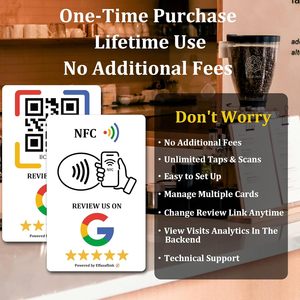 Thẻ với chip NFC và mã QR-Dễ dàng truy cập vào trang kinh doanh Google để đánh giá của khách hàng - Product Image 4