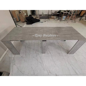 Hot Sales <strong>High</strong> <strong>Gloss</strong> Stretched Big Size Dining <strong>Table</strong> with Metal Base - Product Image 1