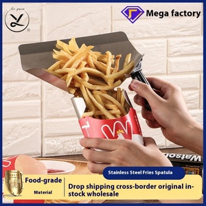 Cuchara para Papas Fritas de Acero Inoxidable, con Mango Simple y Doble, para Uso Comercial en Hamburgueserías, Restaurantes y Cocinas - Product Image 3