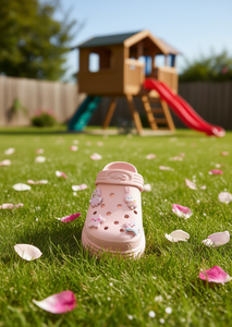 Zoccoli Rosa per Bambini con Spille Animate, Taglia 20, Punta Rotonda, Scarpe Estive in EVA - Product Image 2