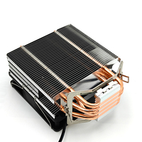 Kipas komputer Monitor CPU 120mm, kipas komputer PWM dengan 4 pipa panas untuk Intel LGA115X/1200/17XX/1366 buah kipas PC tegangan 12V