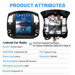 NaviHua 12.8 Inch Touchscreen Android <b>Car</b> Radio For Nissan Pathfinder 2008-2012 Multimedia Player GPS Bluetooth Player Stereo - Product Image 2