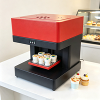 Imprimante à jet d'encre numérique automatique comestible Jet 3D Résolution 600dpi à plat pour tasses/café/gâteaux/bonbons/aliments Nouveau 1 an