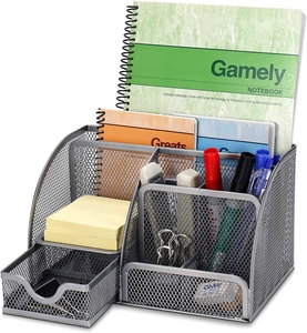 ที่ใส่ดินสอปากกาไม้บรรทัดตาข่ายทำจากโลหะอเนกประสงค์ความจุขนาดใหญ่ - Product Image 6