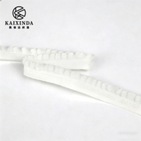 Bande de dentelle élastique en nylon de 1 cm avec volants et plis pour la couture de vêtements, la décoration intérieure et les bordures