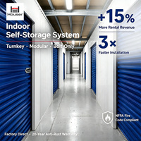 Système d'unités de stockage autoportantes, porte enroulable intérieure, cloison modulaire en acier, taille personnalisée, ISO CE, usine OEM