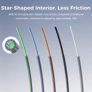 Tubo de plástico de teflón Creality PTFE, 2M, canal interior en forma de estrella de baja resistencia, accesorios para impresora 3D - Product Image 3