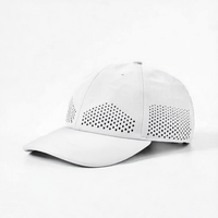 Casquette de baseball unisexe bleue à 6 panneaux avec œillets en maille et logo de golf sur la visière pour les sports printemps-été